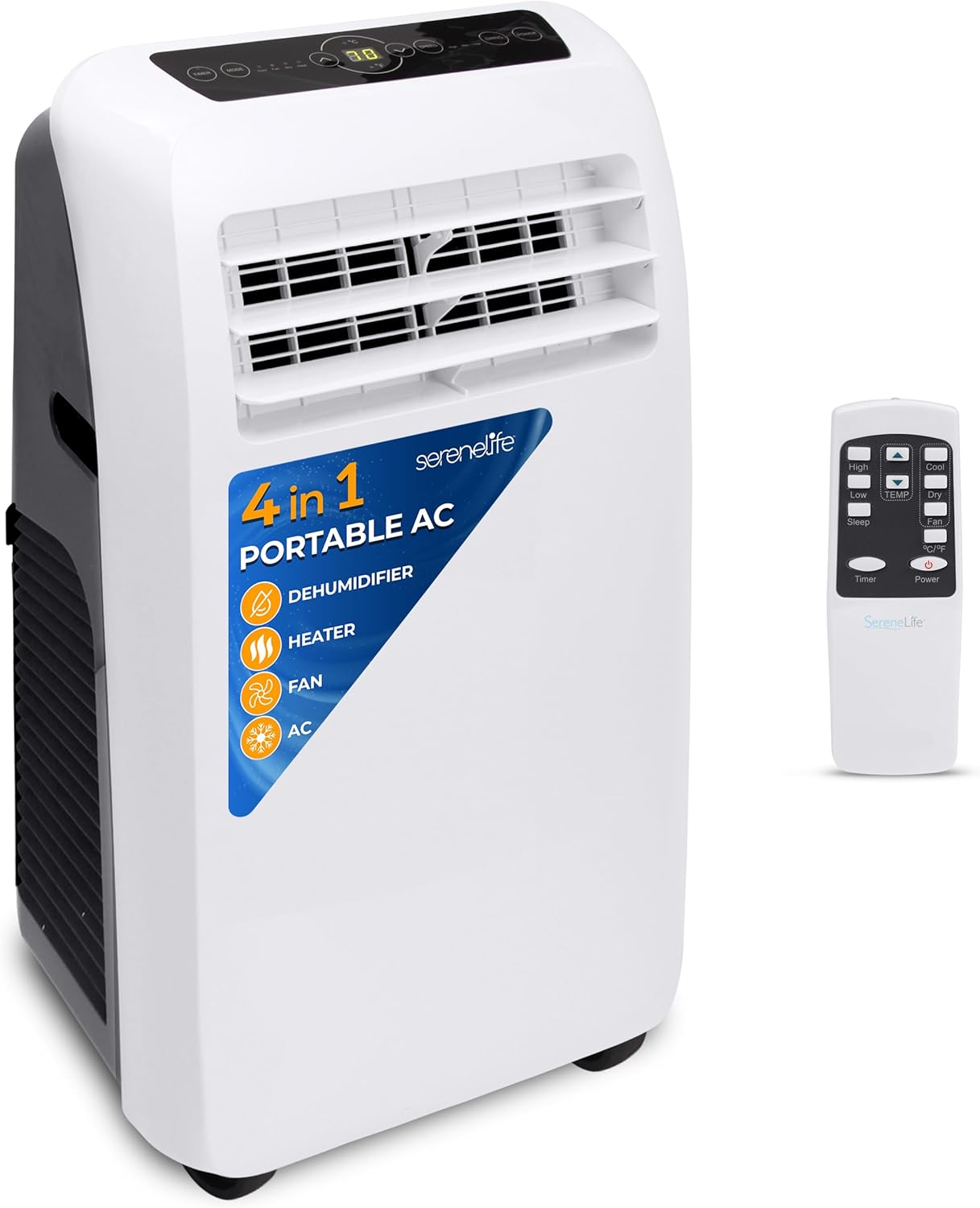 SereneLife Small Air Conditioner Portable 10,000 BTU with Built-in Dehumidifier - $230