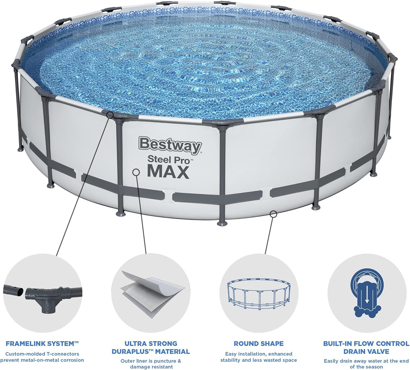 Bestway: Steel Pro MAX 15' X 42" Above Ground Pool Set - 3955 Gallon - $225