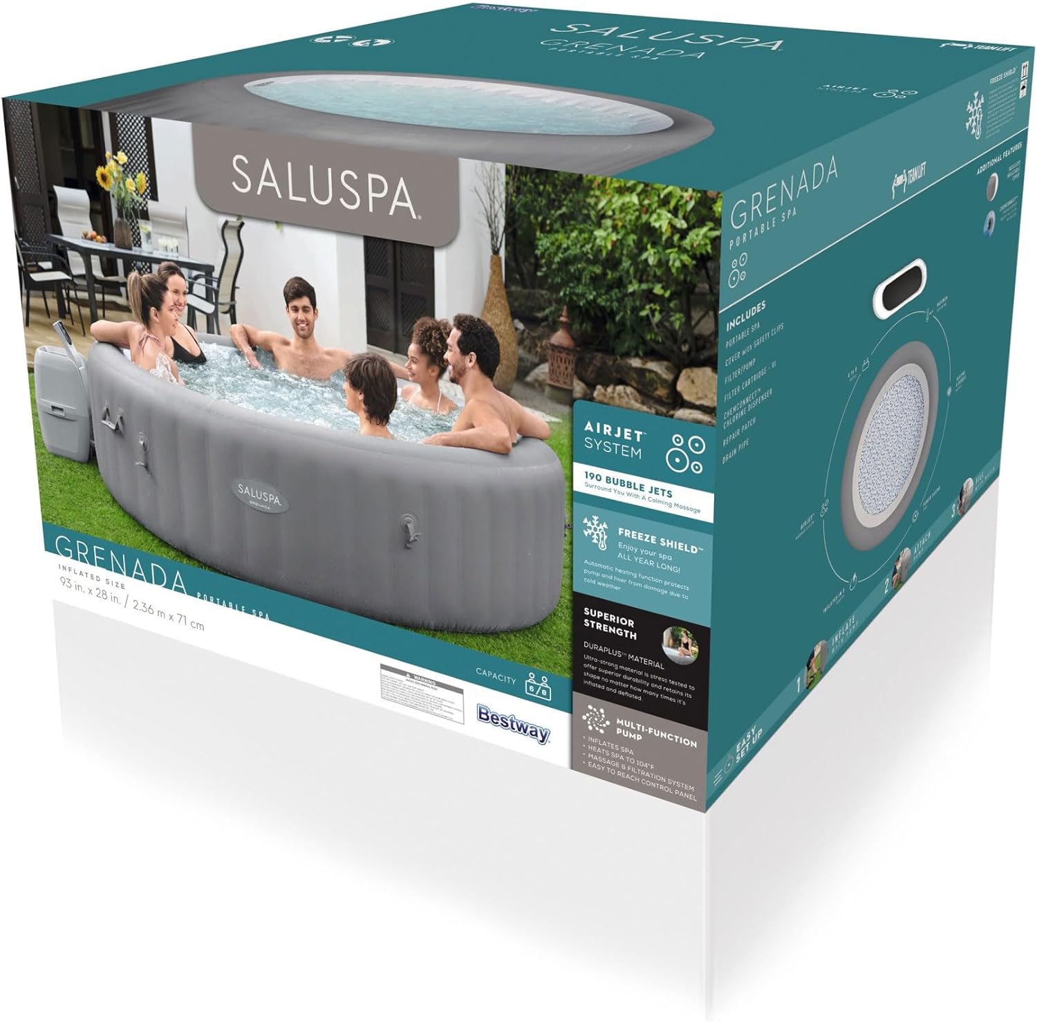 Bestway SaluSpa Grenada Hot Tub - Thumbnail 5