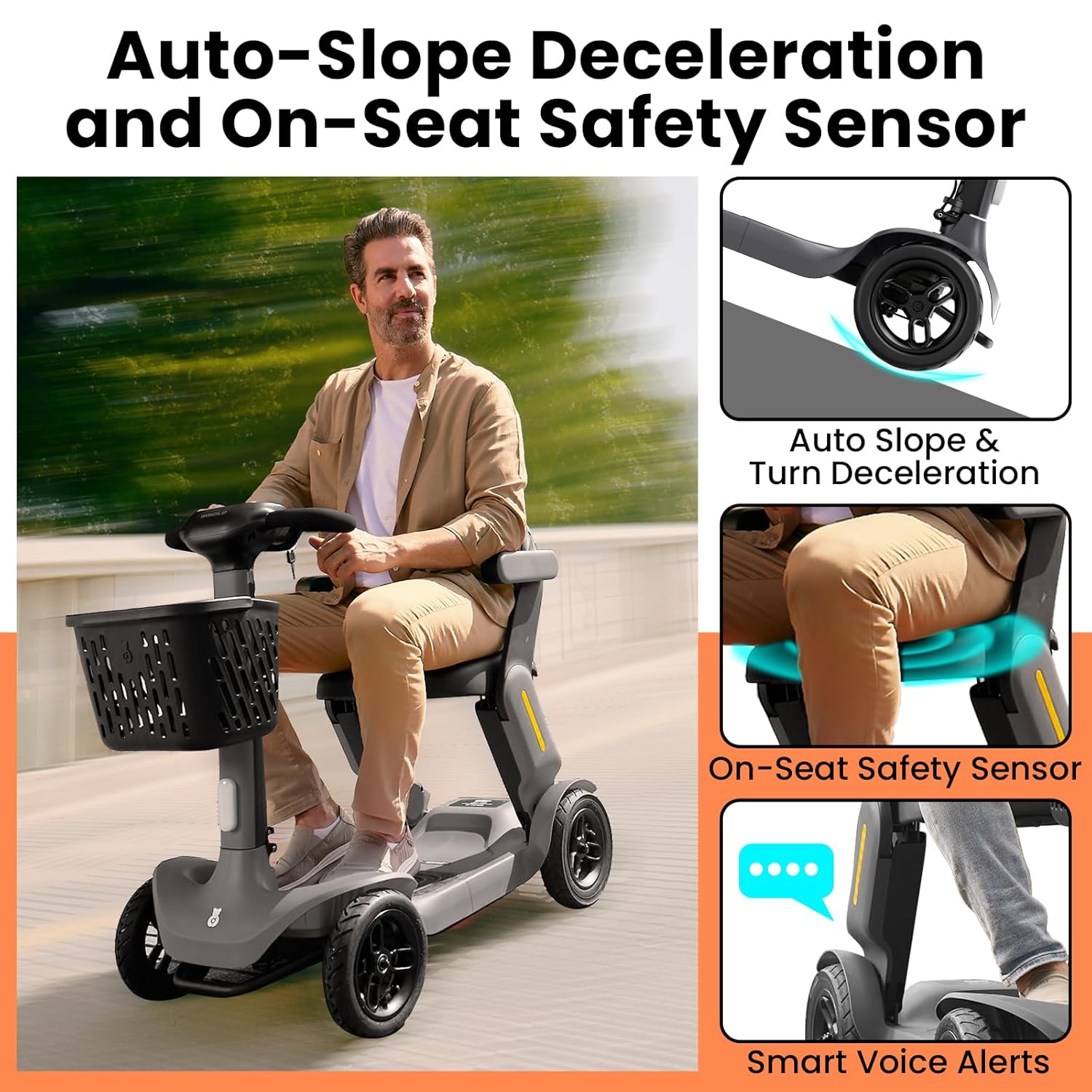 Foldable Mobility Scooter - Electric Scooter with Seat for Adults - $780