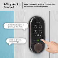 Lockly Vision, Video Doorbell Camera Smart Lock, 2-Way Audio Keyless Door Lock - $245