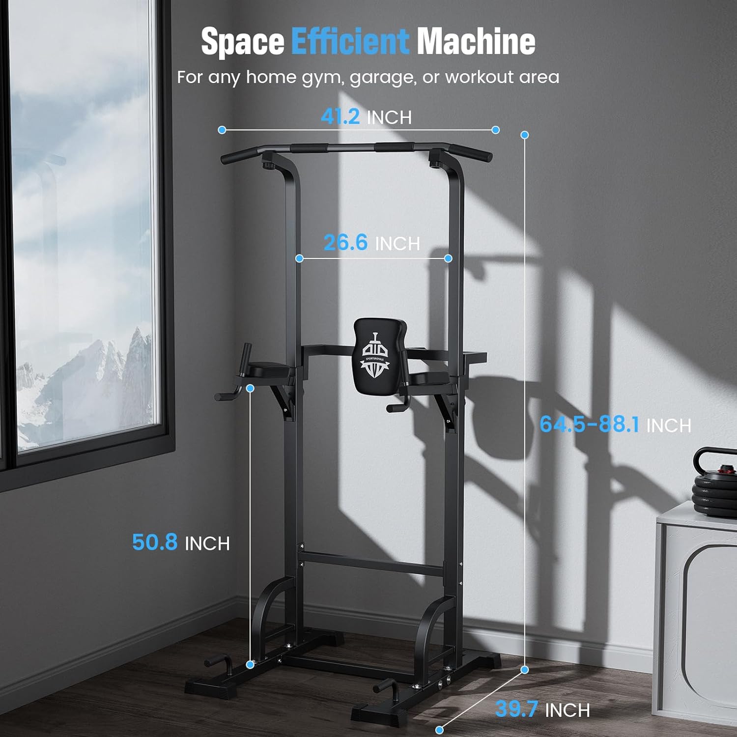 Sportsroyals Power Tower Pull Up Dip Station Assistive Trainer