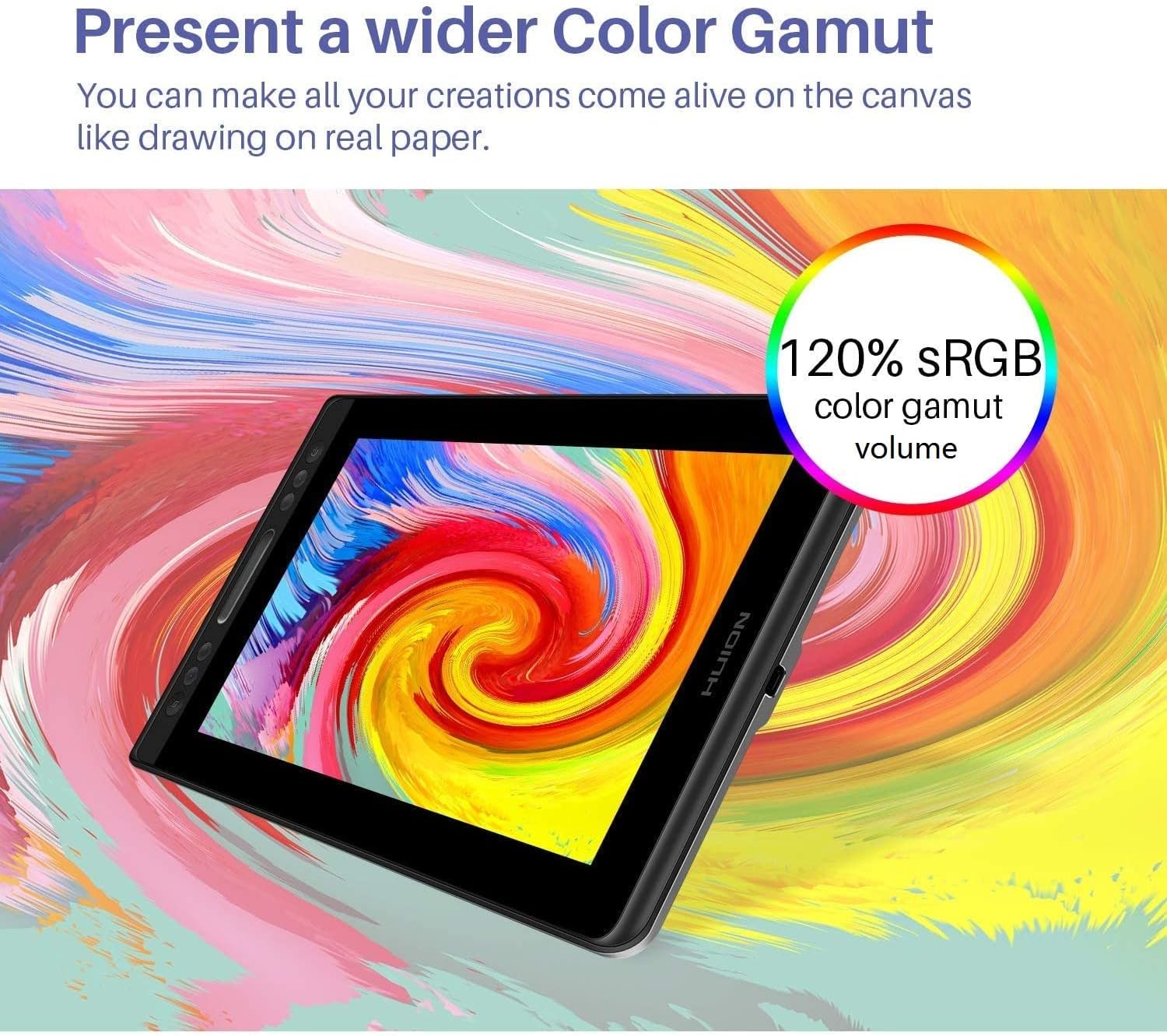 HUION KAMVAS Pro 13 Graphics Drawing Tablet, 13.3inch Pen Display - $210