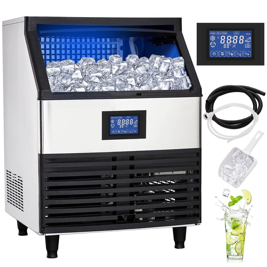 Towallmark Commercial Ice Maker 440lbs/24H, Stainless Steel Under Counter - $540