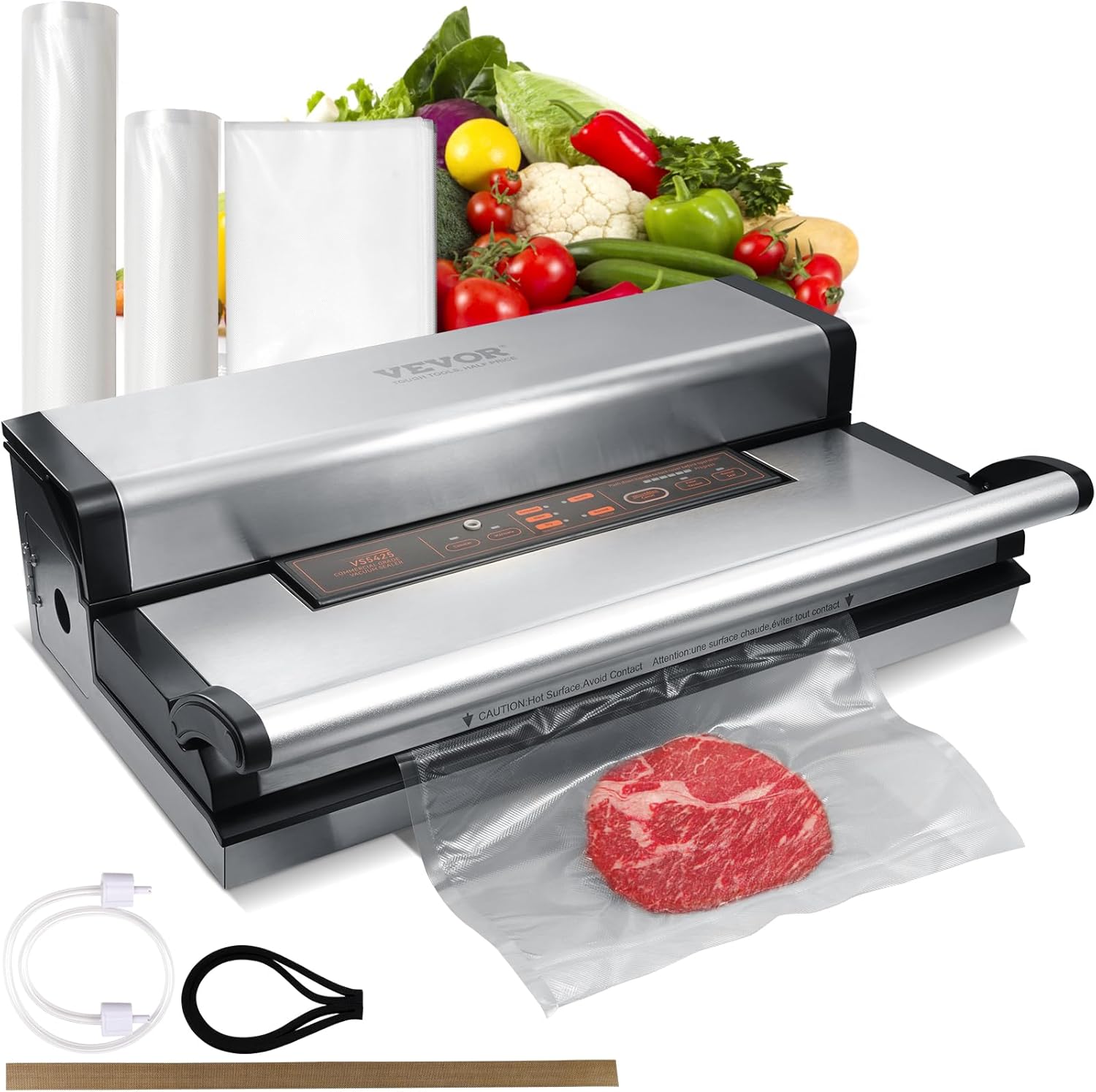 VEVOR Vacuum Sealer Machine, 95Kpa 350W Powerful Dual Pump and Dual Sealing - $195