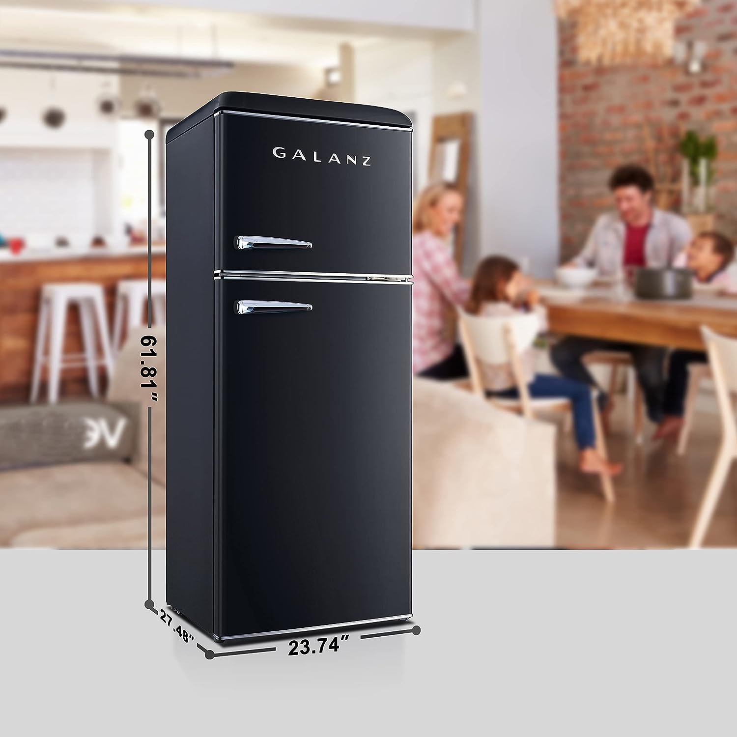 Galanz GLR10TBKEFR Retro Refrigerator with Top Freezer - $470