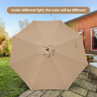 Simple Deluxe 9' Patio Umbrella Outdoor Table Market Yard Umbrella, Tan - $30