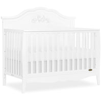 SweetPea Baby Jasmine 4-in-1 Convertible Crib in White, 3 Mattress Height Settings - $205