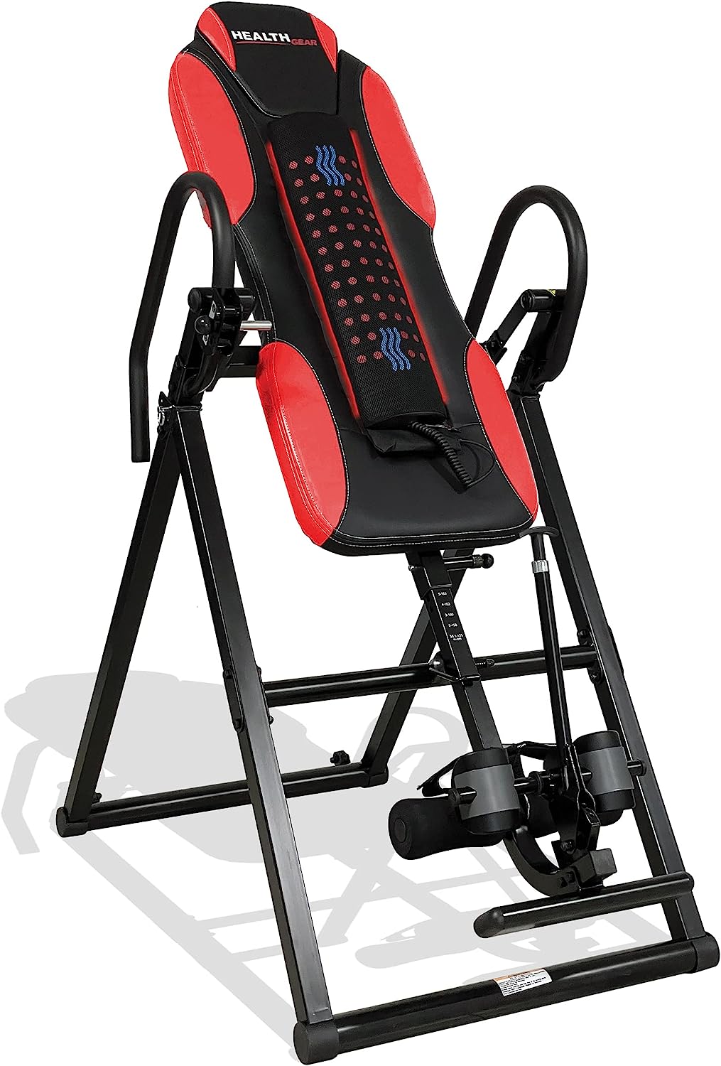 Health Gear Deluxe Heat & Vibration Massage Inversion Table, Black, Red - $110