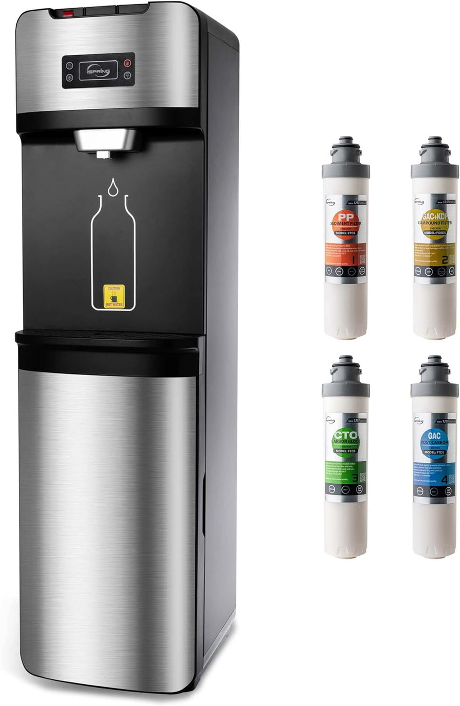 iSpring Bottleless Water Dispenser with Built-in 4-Stage Filtration - $260