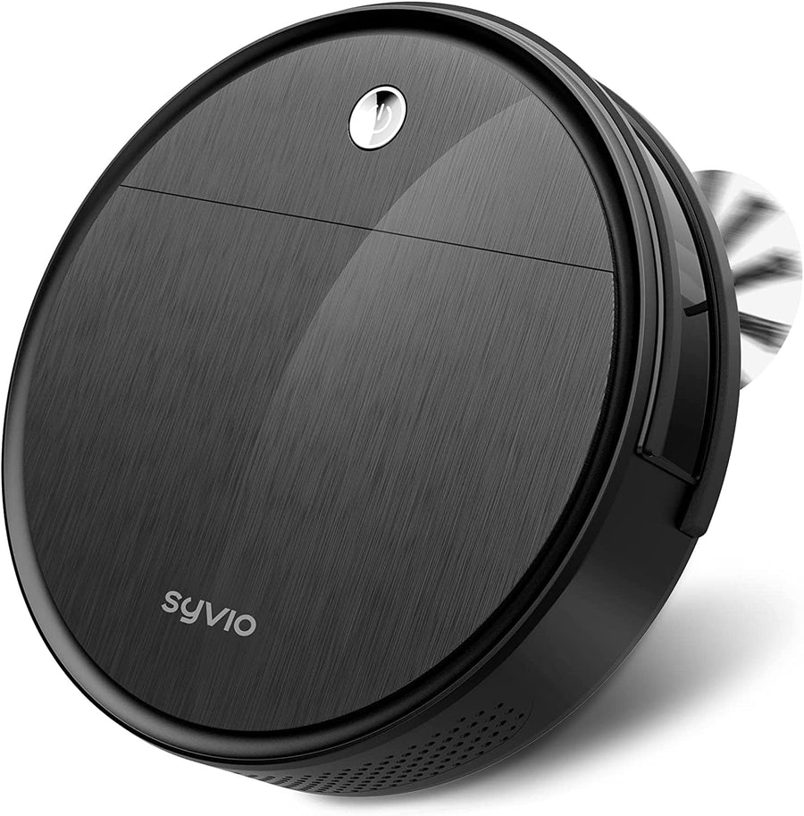 Syvio Black Super Thin Robotic Vacuum - $75