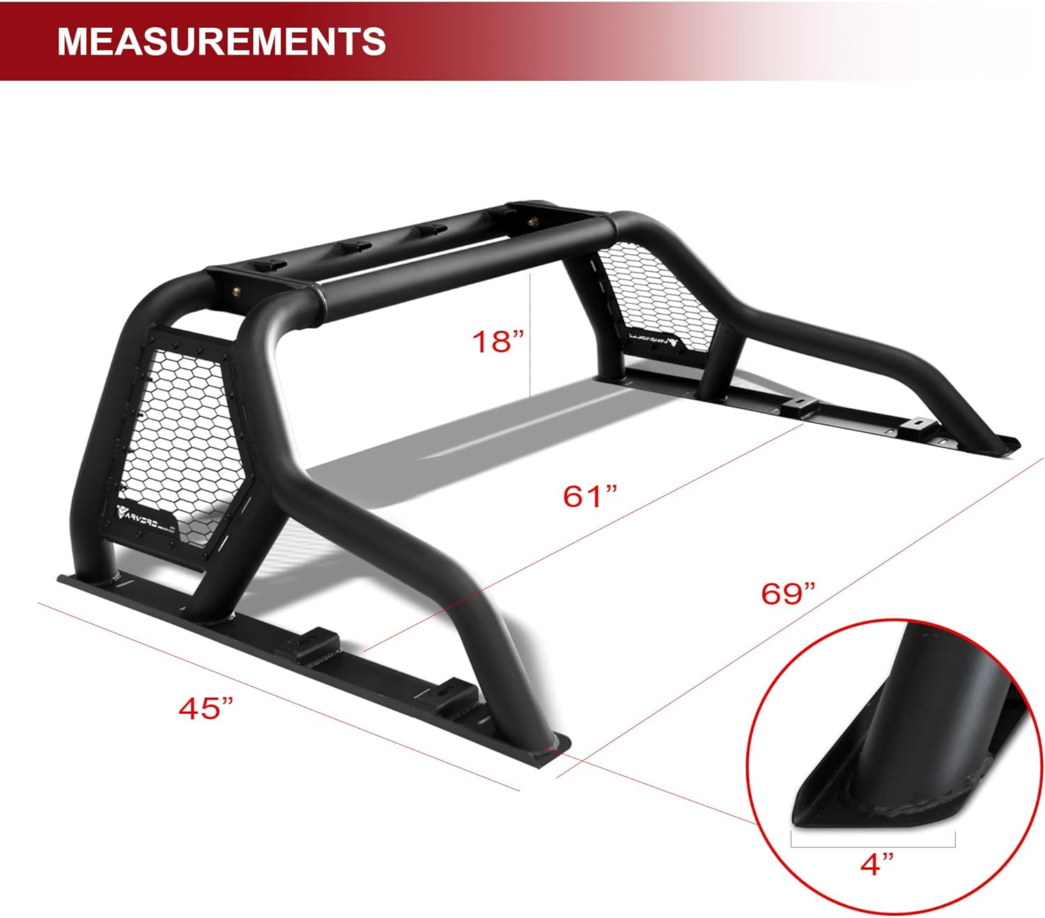 Armordillo CR1 Chase Rack for 1/2 Ton Full Size Truck w/in-Bed Tire Ca ...