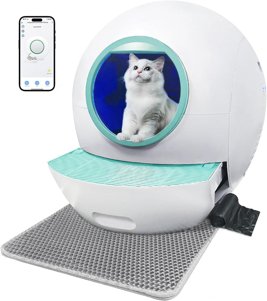 Upgrade Self-Cleaning Cat Litter Box, KungFuPet Automatic Cat Litter Box (Gray) - $270