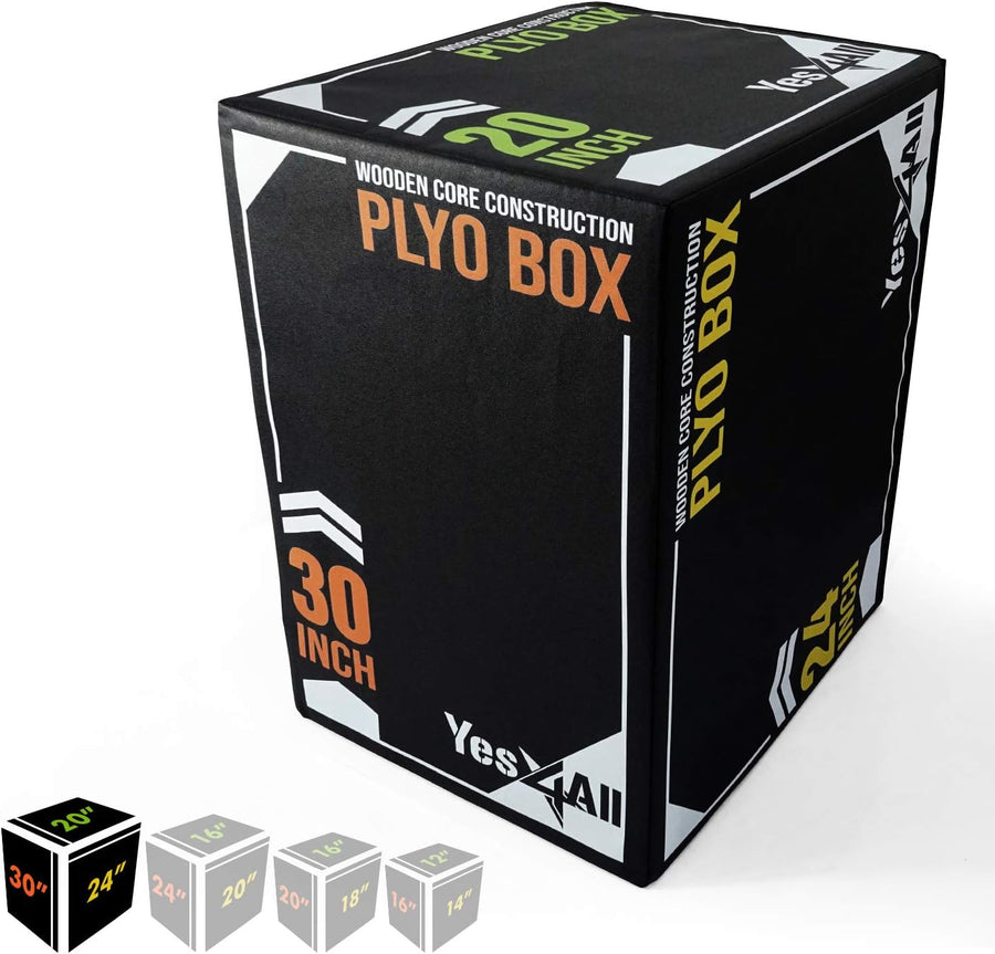 Yes4All 3-in-1 Soft Plyo Box Wooden Core – Gentle for Shins - Non-Slip Multi-Use - $105