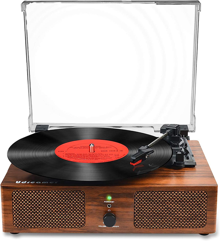 Vinyl Record Player Wireless Turntable with Built-in Speakers - $45