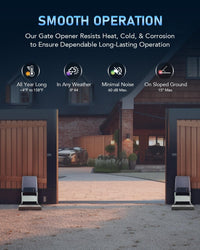 CO-Z 3300 lb Automatic Sliding Gate Opener with 2 Remote Controls - $180