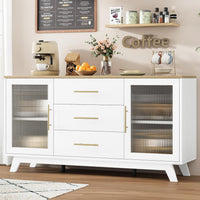 GAOMON Storage Cabinet, 56’’ Sideboard Buffet Cabinet with 3 Large Drawers  - $115