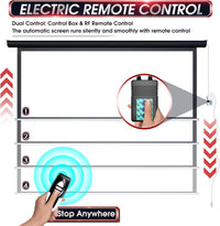 Aoxun 120" Motorized Projector Screen - 4:3 Projector Screen W/Remote Control - $120