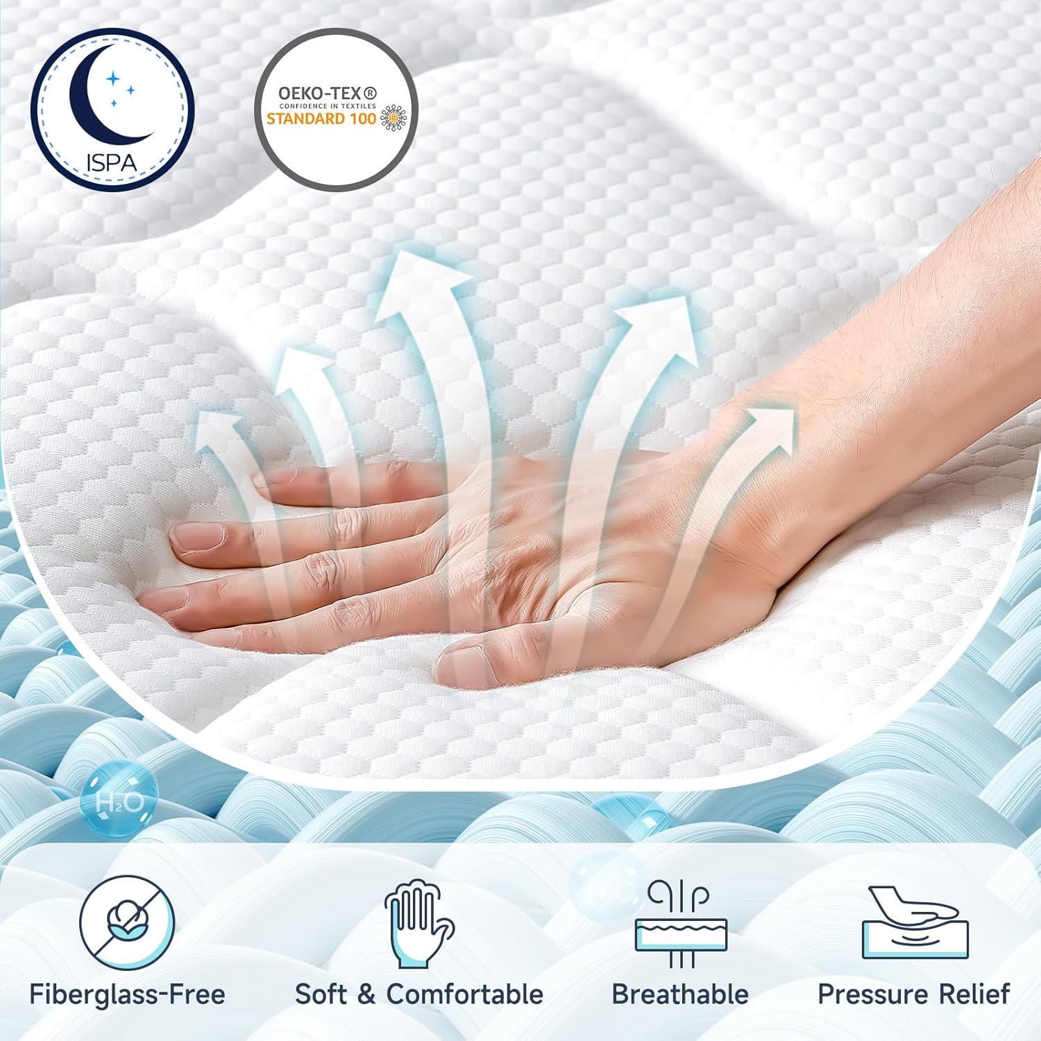 Queen Mattress 12 Inch, Upgrade Strengthen Queen Size Hybrid Mattresses - $125