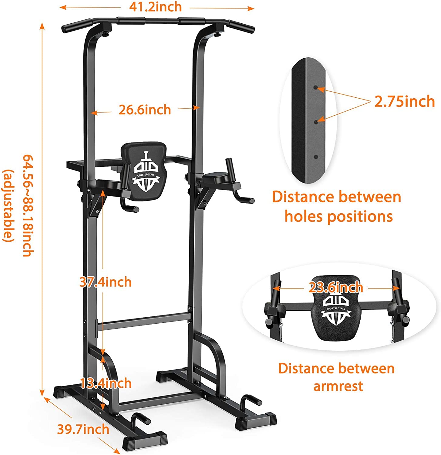 Sportsroyals Power Tower Pull Up Dip Station Multi-Function - $100