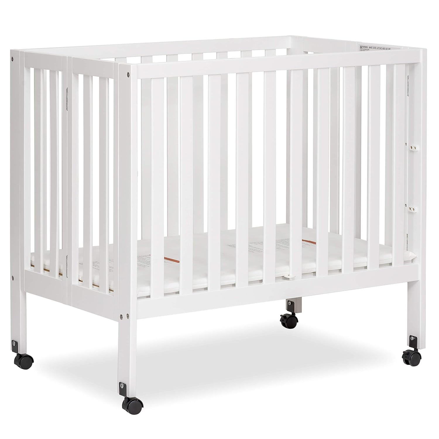 Jett Non-Full Size Folding Convertible Crib, Lightweight Portable Crib - $85