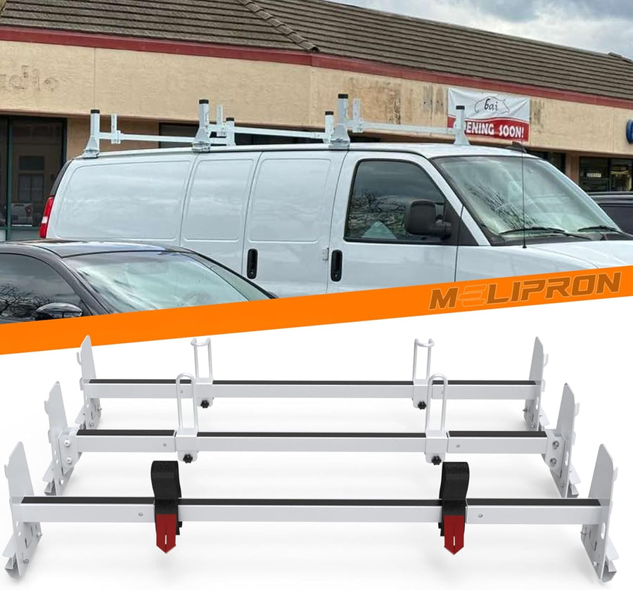 MELIPRON Universal Van Roof Ladder Rack Fit for Chevy Express 1500 2500 3500 Ford - $125