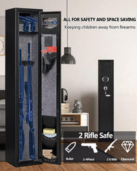 KAER 2-Gun Safes for Home Rifle and Pistols Electronic Gun Security Cabinet - $85