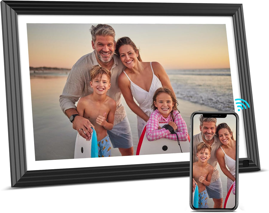 BSIMB 32GB WiFi Digital Picture Frame 10.1 Inch IPS Touch Screen HD Display - $80