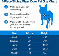 PetSafe 1-Piece Sliding Glass Pet Door for Dogs & Cats- Adjustable Height - $110