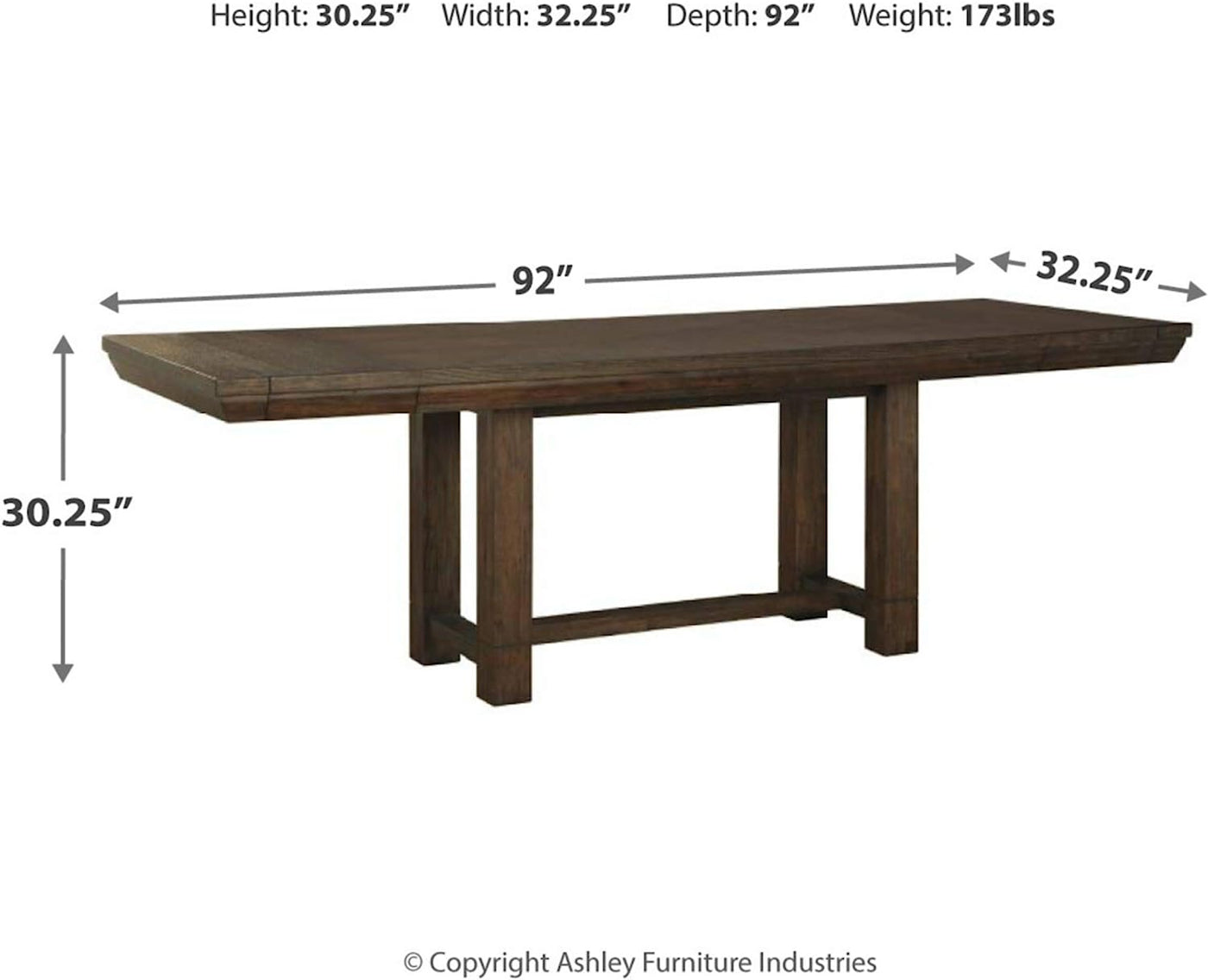 Signature Design by Ashley Dellbeck Casual Rectangular Dining Extension Table - $410
