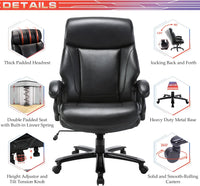 COLAMY Big & Tall Office Chair 400lb Large High Back Executive Desk Chair - $120