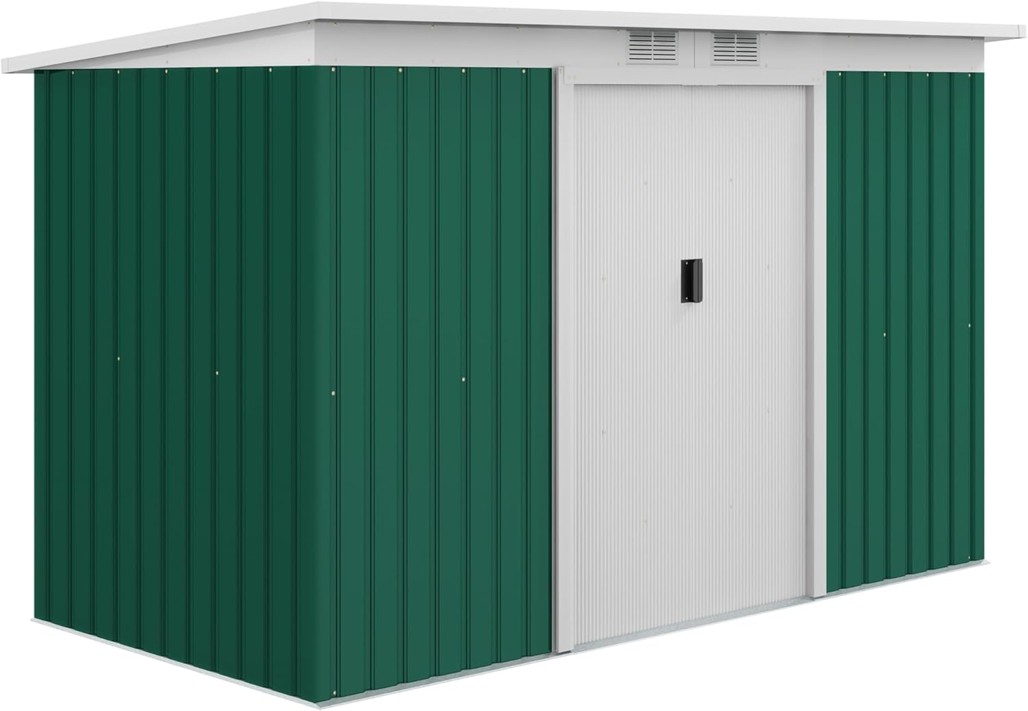 Outsunny 9' x 4' Outdoor Storage Shed, Galvanized Metal Utility Garden Tool House - $180