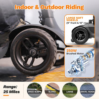S1 Mobility Scooter for Adults, 4-Wheel Mobility Scooter - 25 Miles Range, 6 mph - $540
