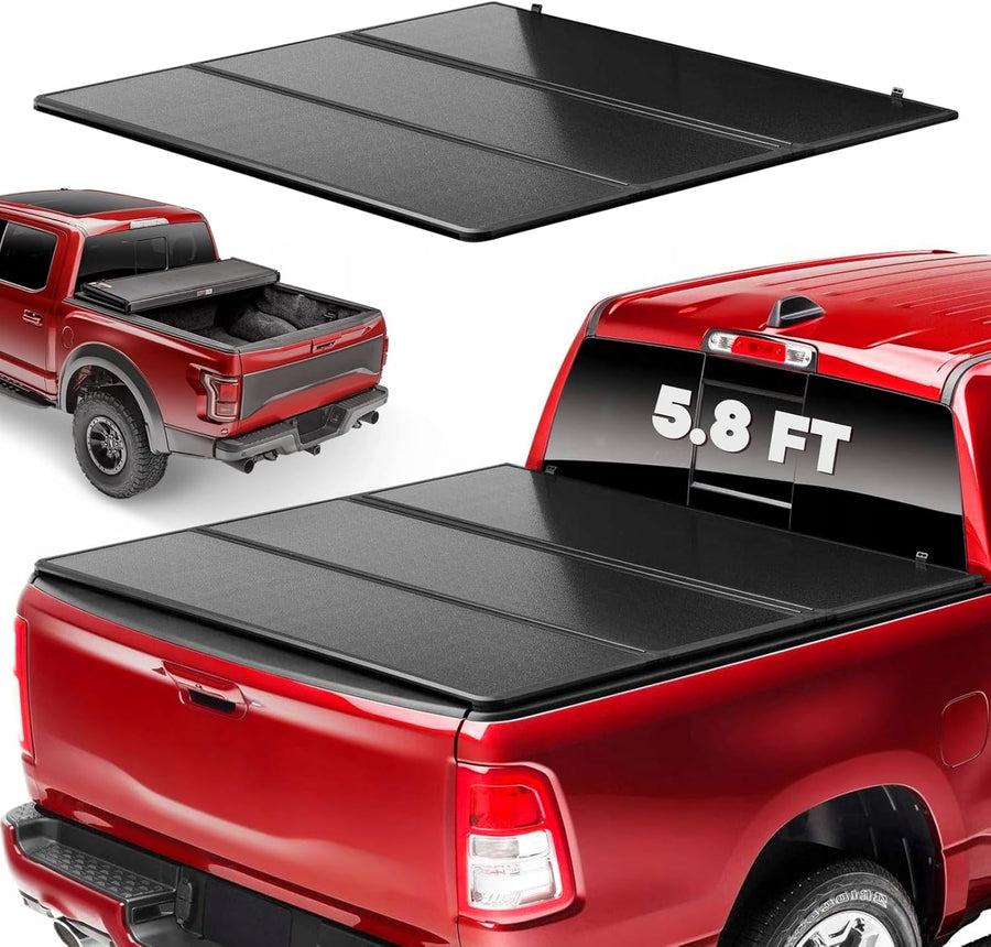 Hard Tri-Fold Truck Bed Tonneau Cover for 2007-2023 Silverado/Sierra 1500 - $100