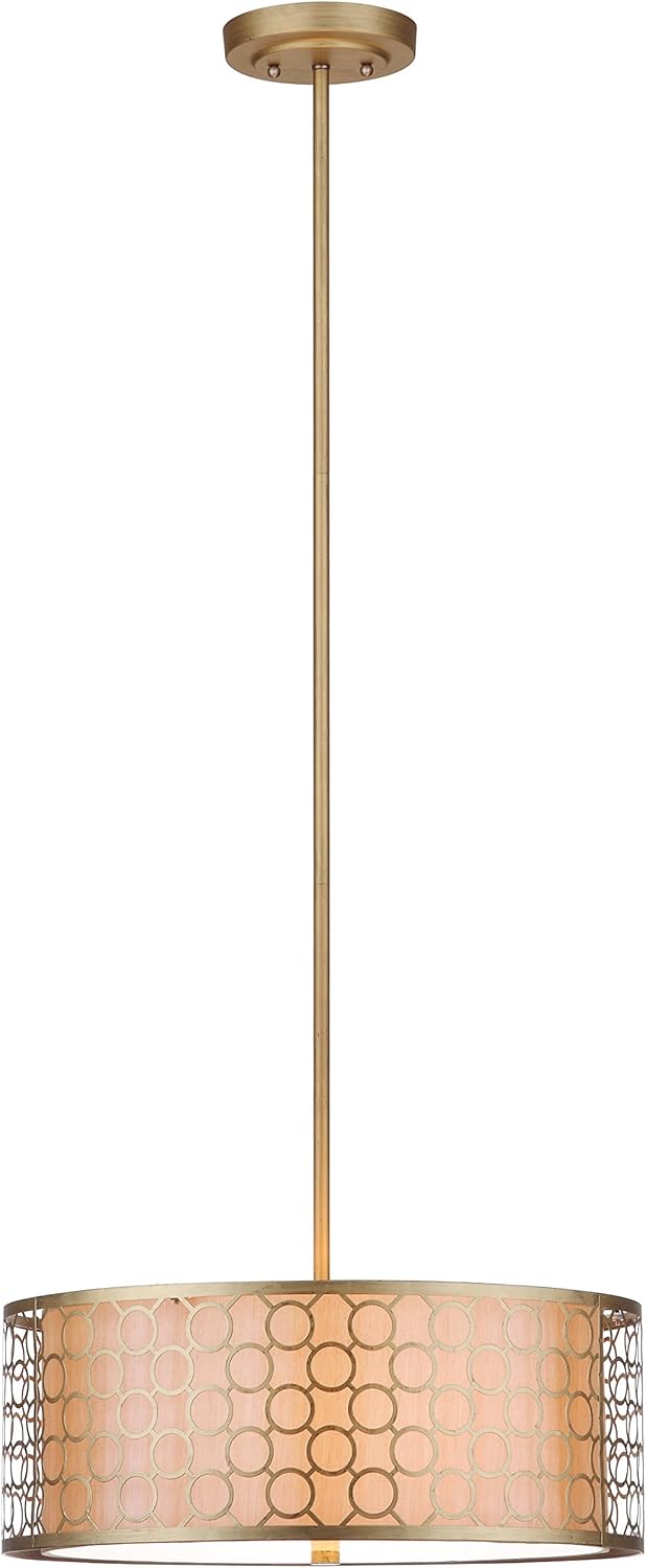 SAFAVIEH Lighting Collection Giotta Farmhouse Antique Gold 18-inch Diameter - $55