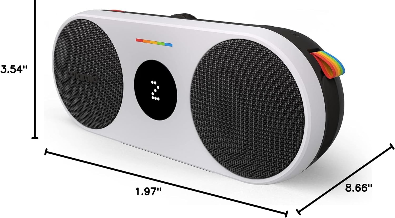 Polaroid P2 Portable Bluetooth Speaker with Wrist Strap (Black & White) - $80