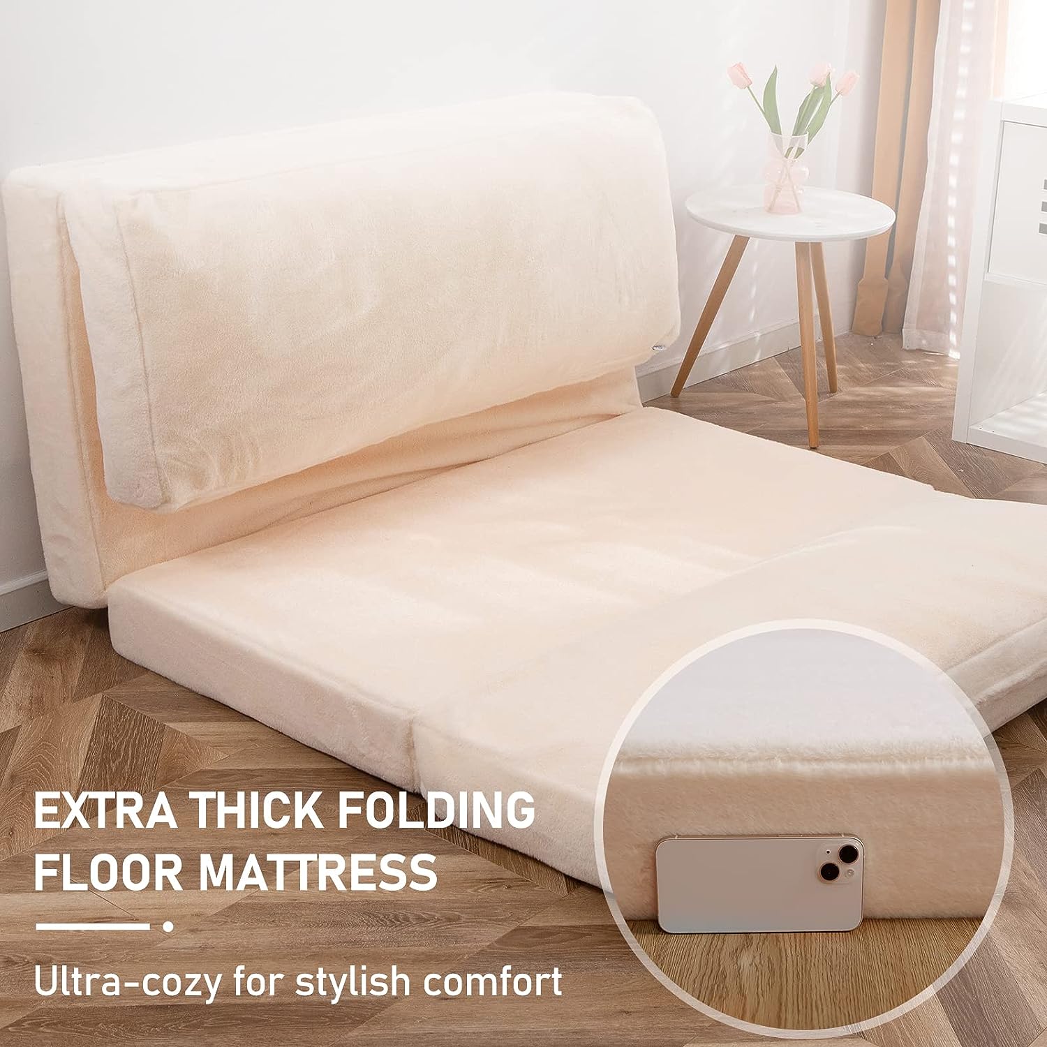 MAXYOYO Bean Bag Chair for Adults Faux Fur Floor Sofa Couch - $110