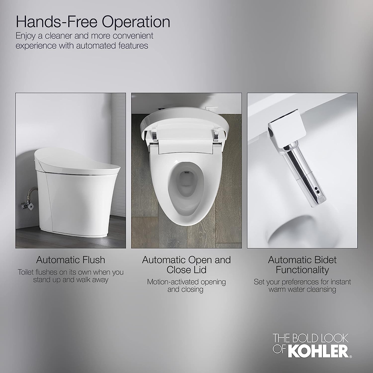 Kohler Veil Skirted One-Piece Elongated Dual-Flush Intelligent toilet, White - $2,700