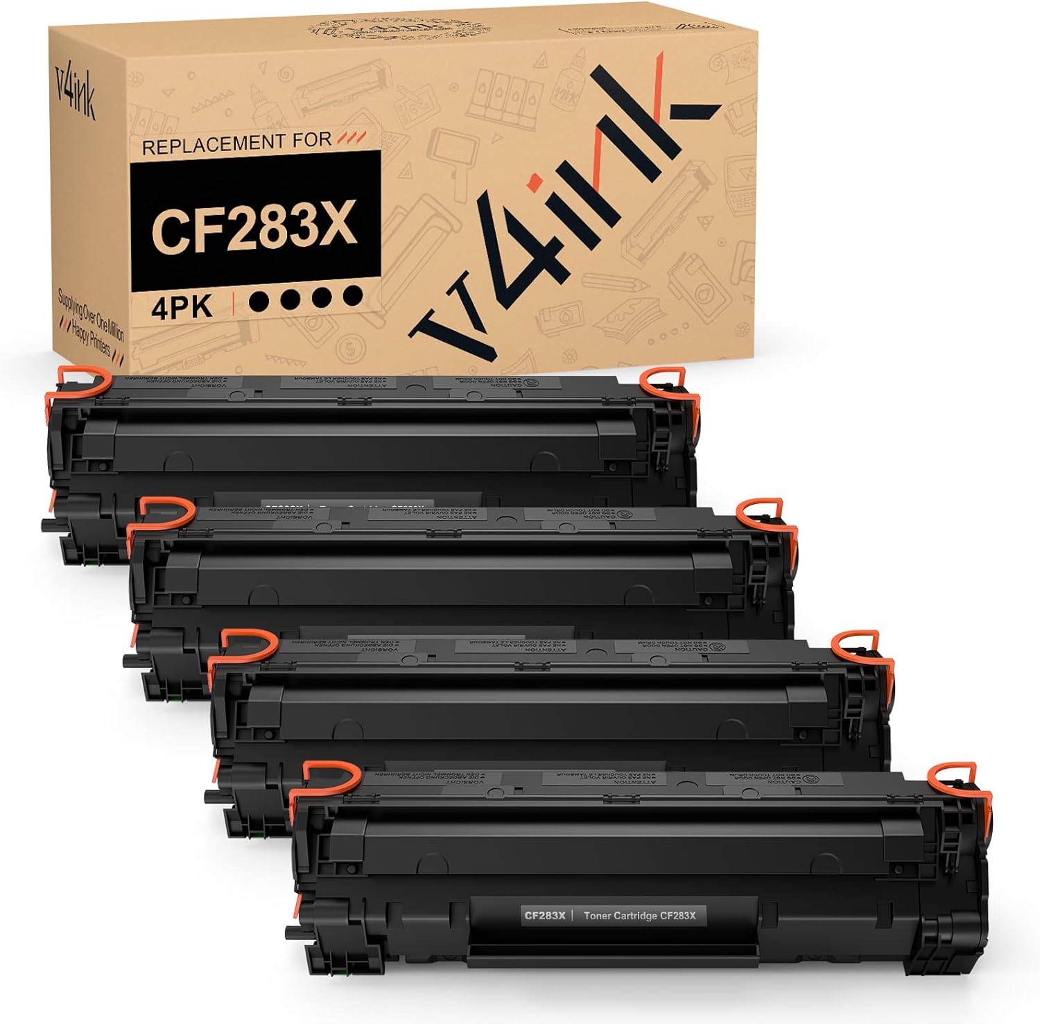 v4ink 4 Packs Compatible CF283X Toner Cartridge Replacement - $30