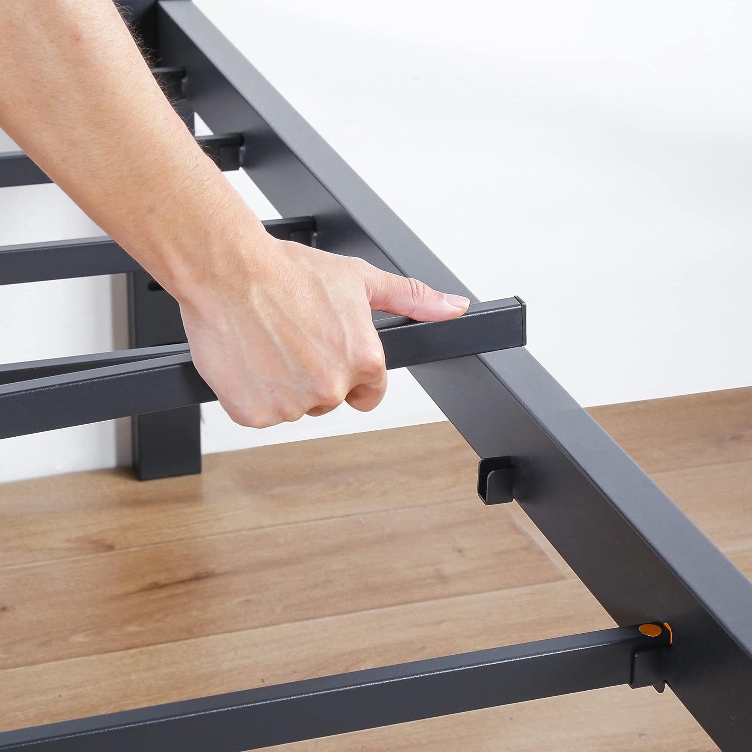 Olee Sleep 18inch Tall Steel Slat High Profile Platform Bed Frame, Twin - $70