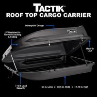 Rooftop Cargo Carrier Hard Shell, X-Large, Dark Slate 57" x 38.5" x 17.75" - $415