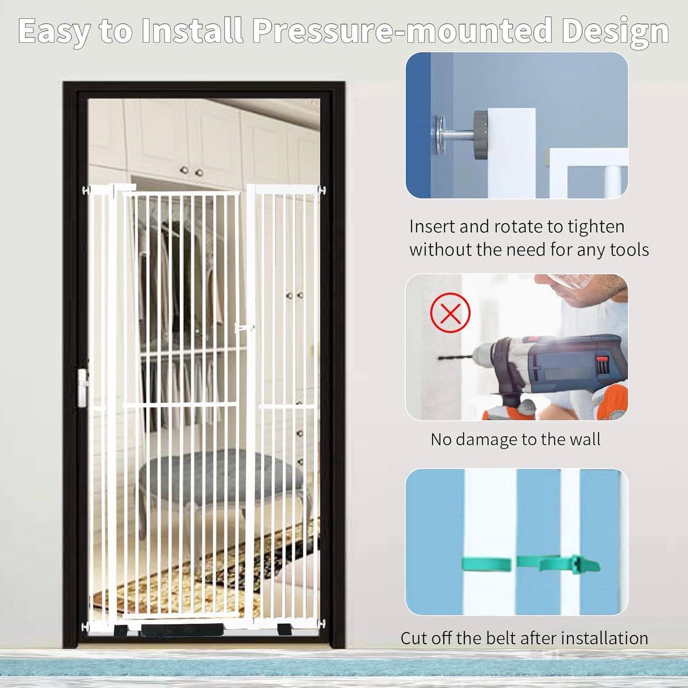 71 inch Extra Tall Baby Gate Pet Gate, Extra Wide Adjustable 29.13"-45.62" - $140