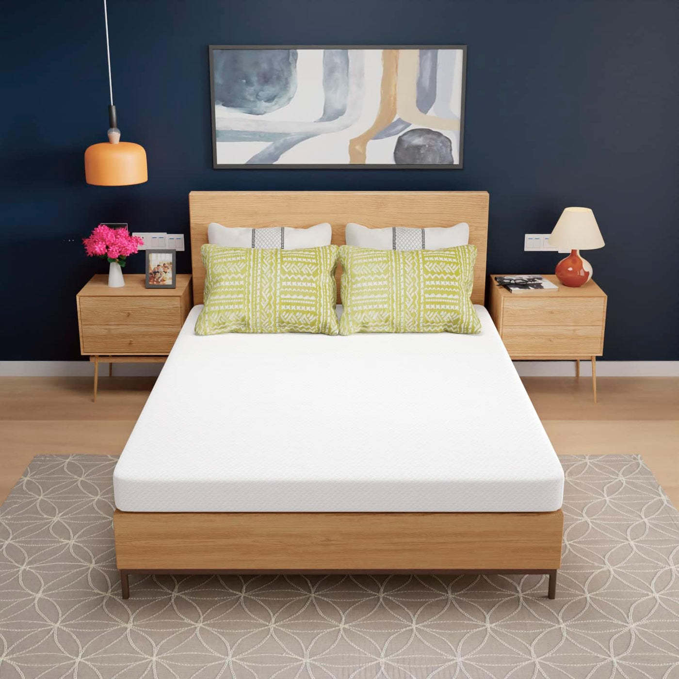 PayLessHere 5 Inch Queen Memory Foam Mattress, White - $60