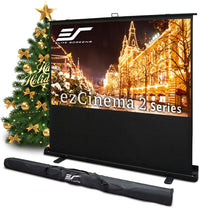 Elite Screens ezCinema 2 Projector Screen, 84-inch 16:9, Manual Floor Pull Up - $150