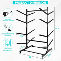 Heavy-Duty Kayak Storage Rack, Adjustable Kayak Rack for Indoor & Outdoor Use - $125