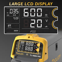 TOOLIOM Aluminum MIG Welder with Pulse 250A 110V/220V Dual Voltage 5 in 1 - $210