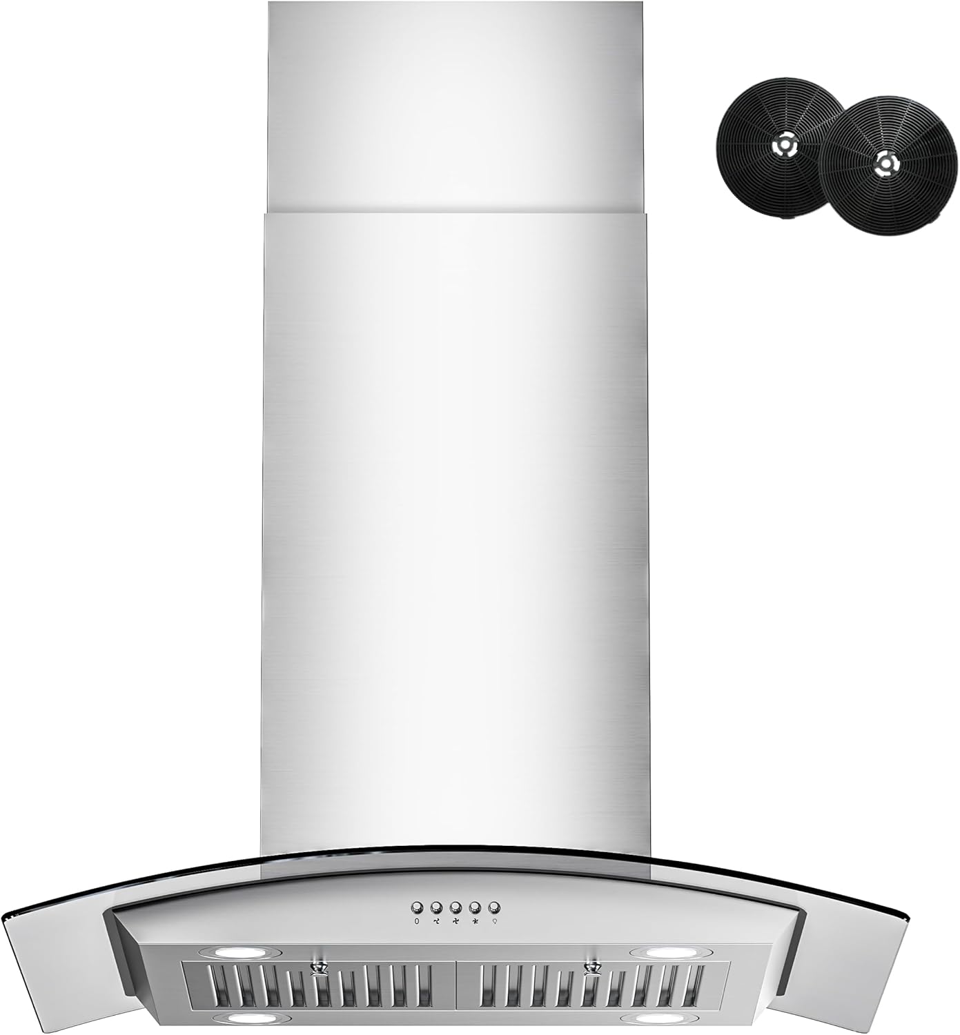 FIREGAS Island Range Hood 30 inch with 700 CFM, Ceiling Mount Kitchen Vent Hood - $205