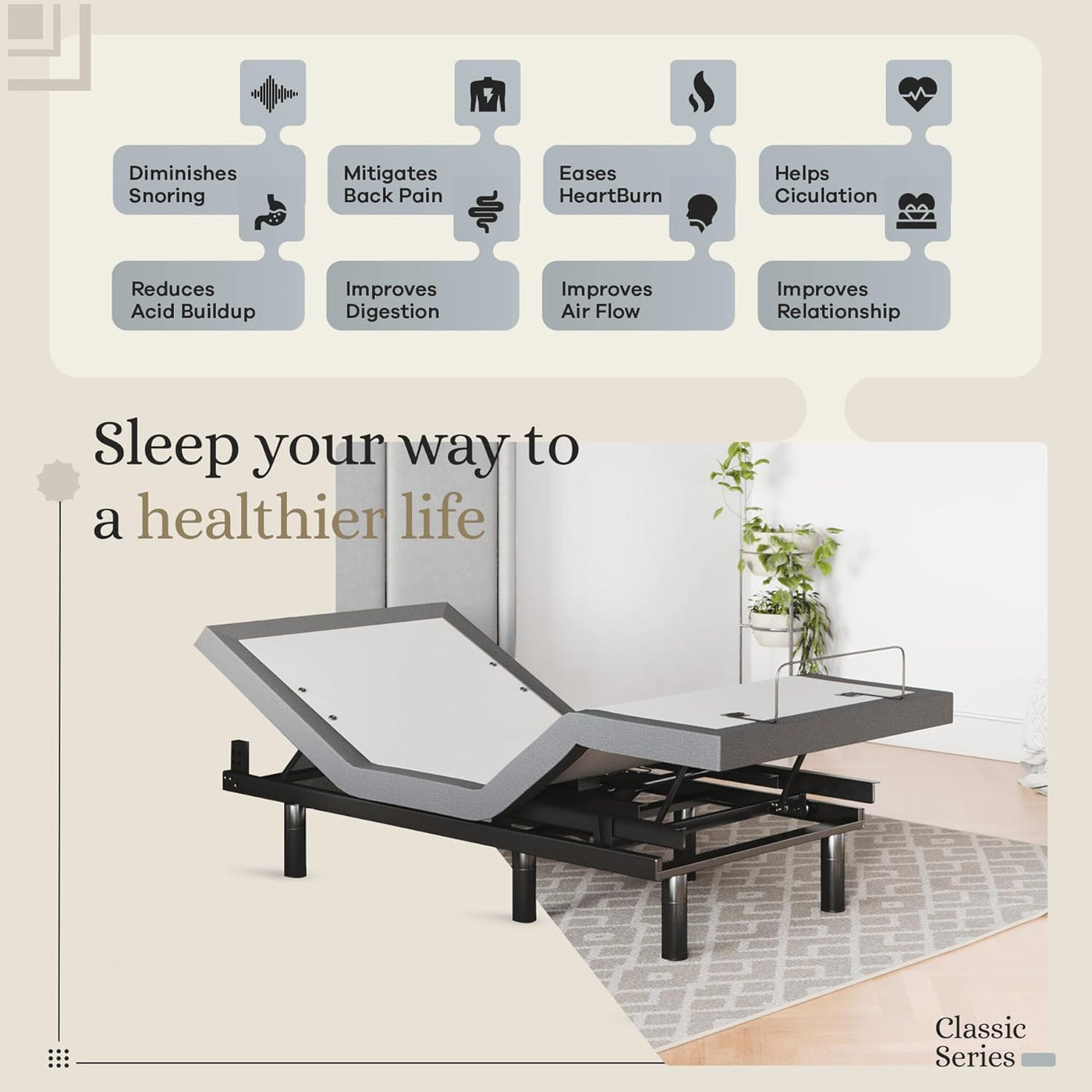 Sven & Son Classic Adjustable Bed Base, Head and Foot Lift - Twin XL - $420