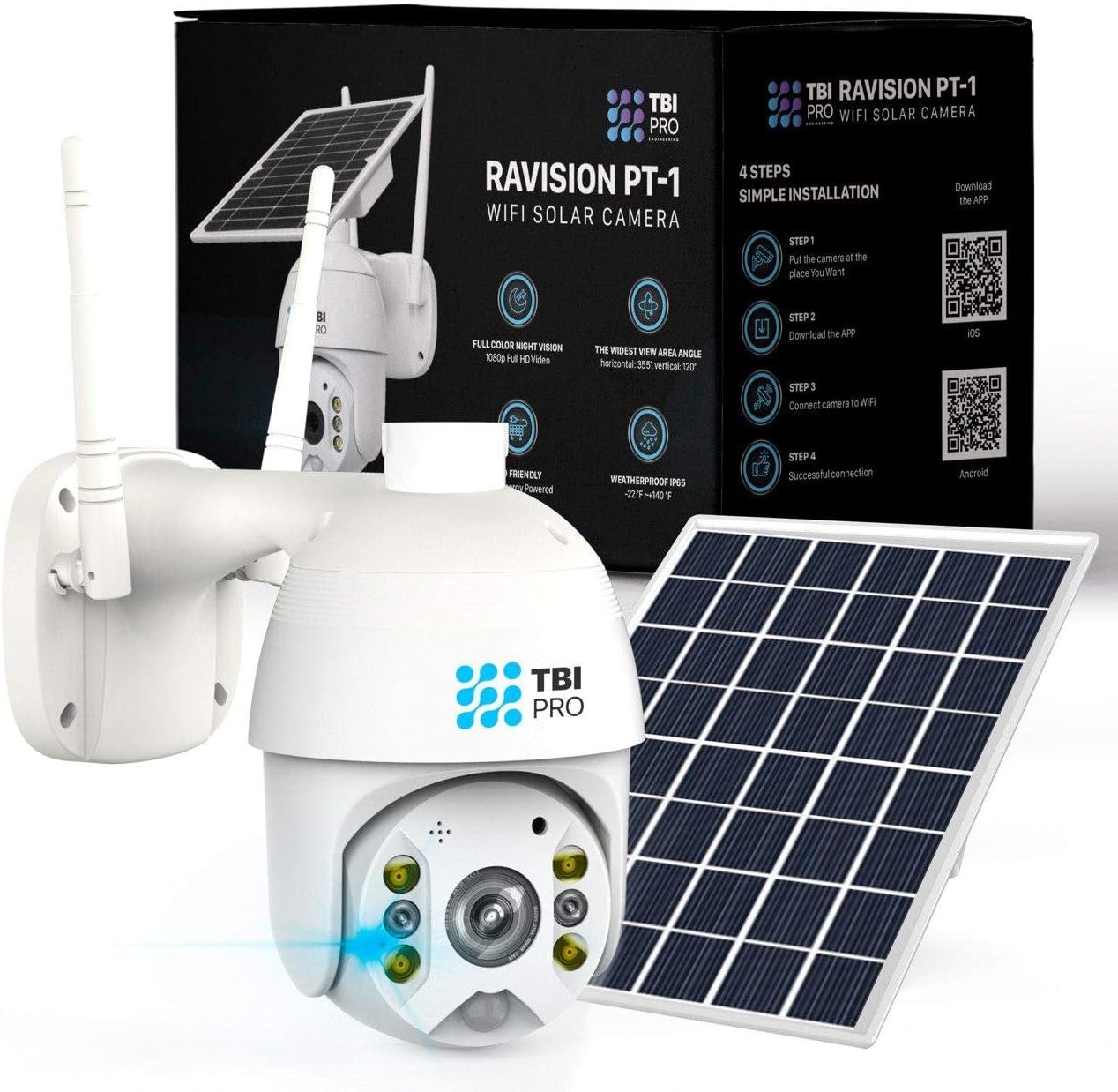 TBI Pro Solar Security Camera Outdoor Wireless - $175