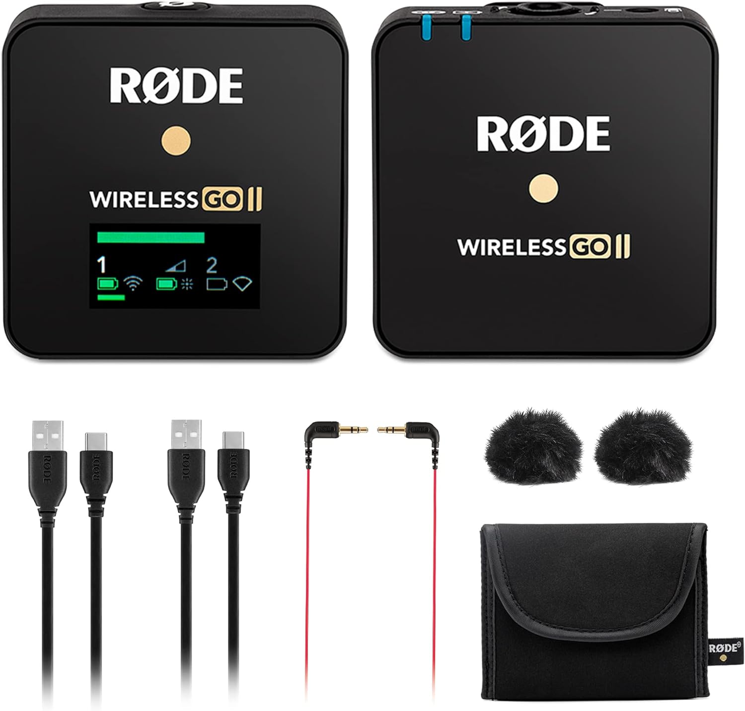 Rode Wireless GO II Single Channel Wireless Microphone System, Black - $100